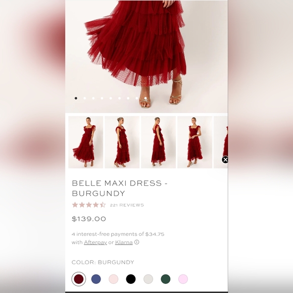 Petal & Pup | Size S | Belle Maxi Dress | Burgandy - Picture 4 of 6